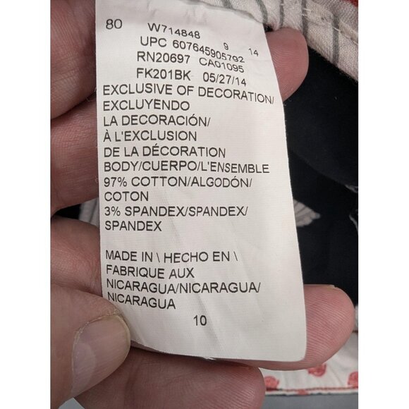 Dickies Skirt Womens 10 Black Twill Workwear Stretch Zip Pockets Back Vent Chino - Picture 12 of 13